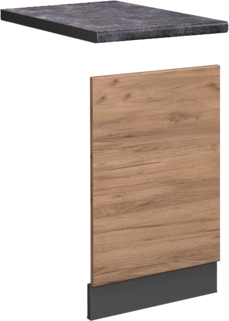 Frontblende Vicco Fame-Line Goldkraft Eiche 45 cm , AP Anthrazit, Model 46191