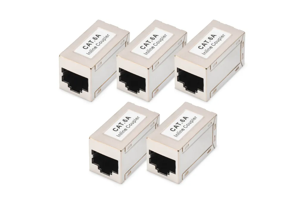 Set 5 Accoppiatori DIGITUS CAT 6A RJ45 Schermati | Connettività Pro