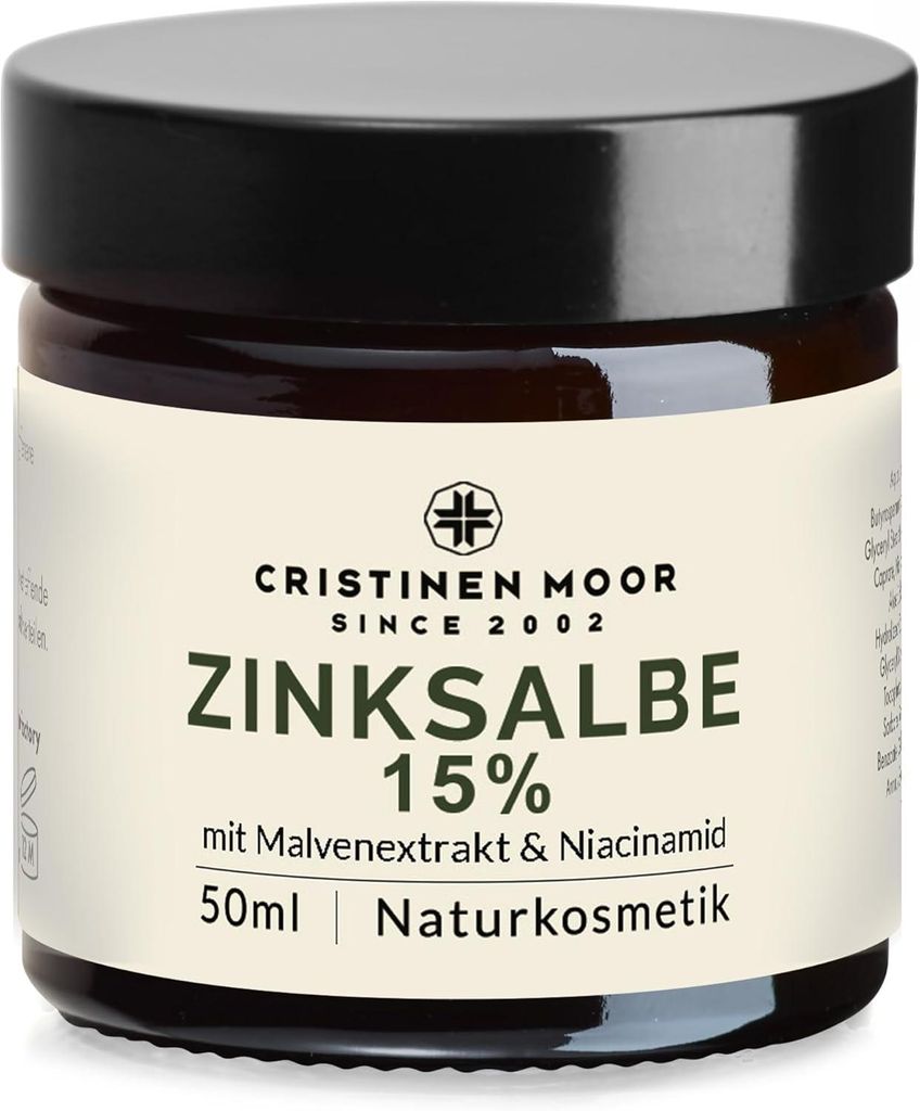 CristinenMoor Zinksalbe 50 ml, Naturkosmetik, pflegt und Produktbild 