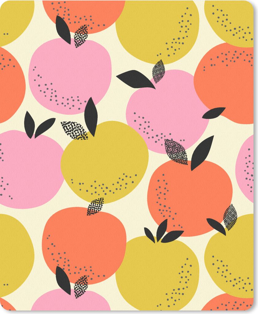 MuchoWow Mauspad Mousepad Orange - Sommer - Muster 30x40 cm - Mousepads - Maus Mat - Pad - Mausunterlage - Mausmatten