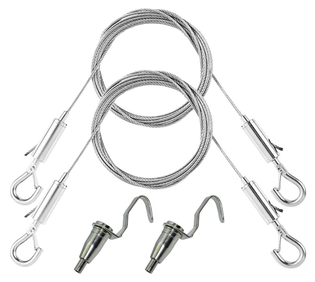 Bilderaufhängedraht, 2 m * 1,5 mm Edelstahl-Aufhängeseil, Spiegelaufhängedraht, Bilderaufhänger, Stahlseil zum Aufhängen von Gemälden, Bilder...