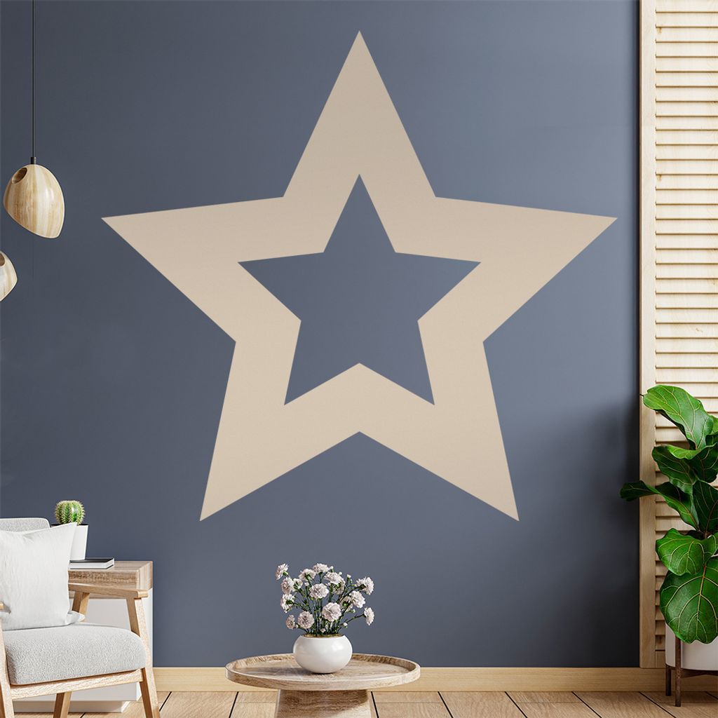 Stern Sterne Star Wandtattoo Wandaufkleber Wall Sticker - Dekoration, Küche, Wohnzimmer, Schlafzimmer, Badezimmer