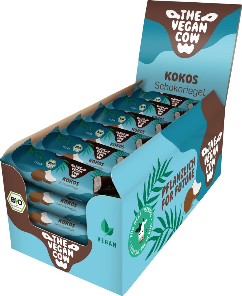 THE VEGAN COW - Schokoriegel Kokos 24x40gr
