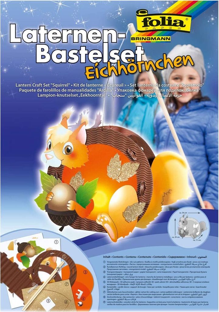 folia Laternen Bastelset "Eichhörnchen"
