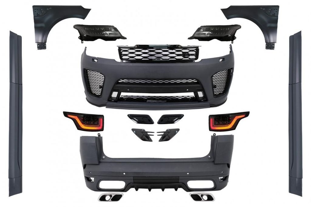 Bodykit für Range Rover Sport L494 2013-2017 Umstellung 2019 Optik Stoßfänge Kotflügel.