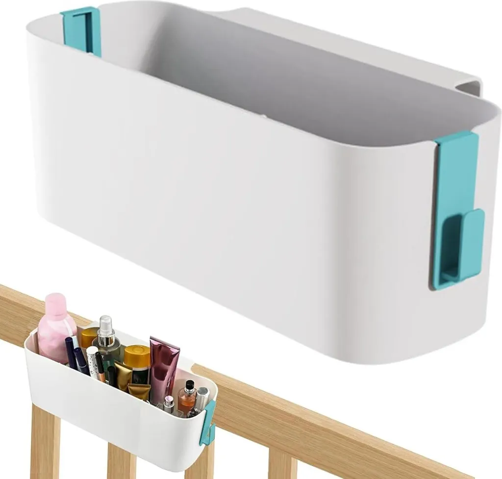 Rangement de Lit avec Crochets Amovibles Vert - Organisateur Pratique
