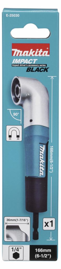 Makita E-25030 1/4 Impact Black Winkelschraubvorsatz Produktbild 