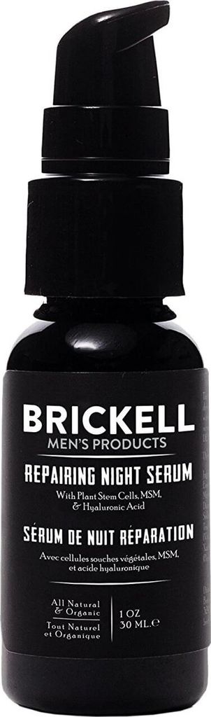 Brickell Men's Anti Aging Repairing Night face serum 30ml