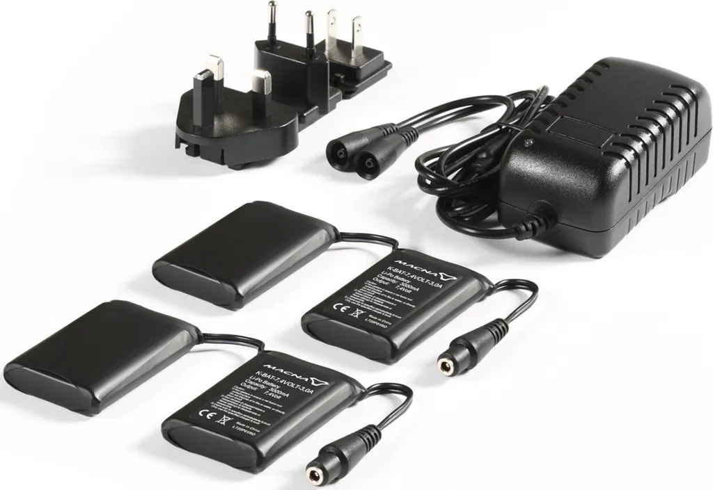Kit de batterie Macna 7,4 volts 3A pour gants et vestes chauffants moto