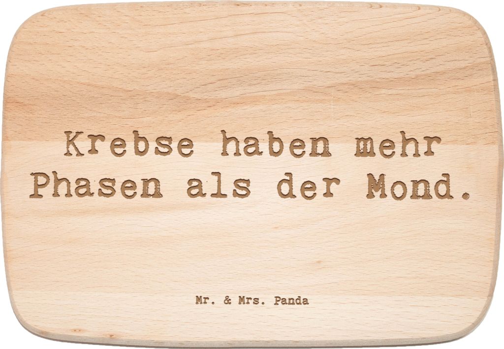 Mr. & Mrs. Panda Holz Schneidbrett Spruch Krebs Phasen - Transparent - Geschenk, Emotionen, Geschenke Astrologie, Frühstücksbrett, Horoskop, Holz...
