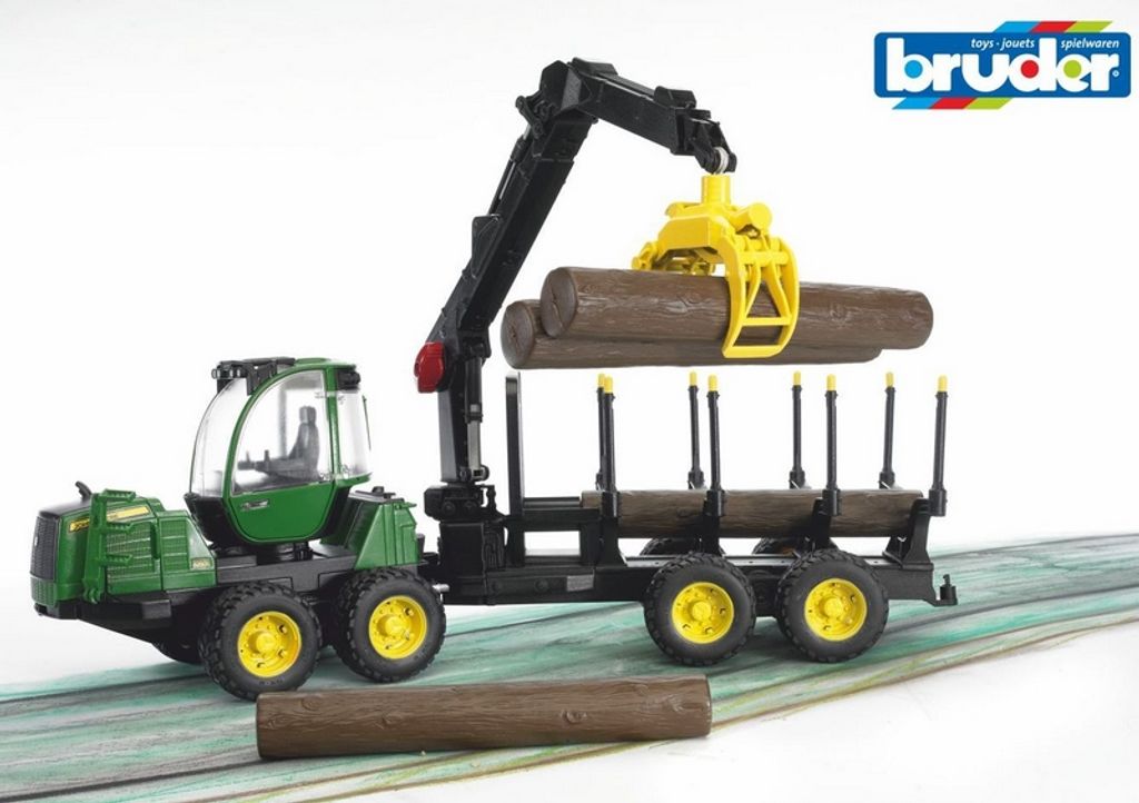 Bruder 02133 - John Deere 1210E bagr s drapákem na dřevo, Obrázek produktu 12