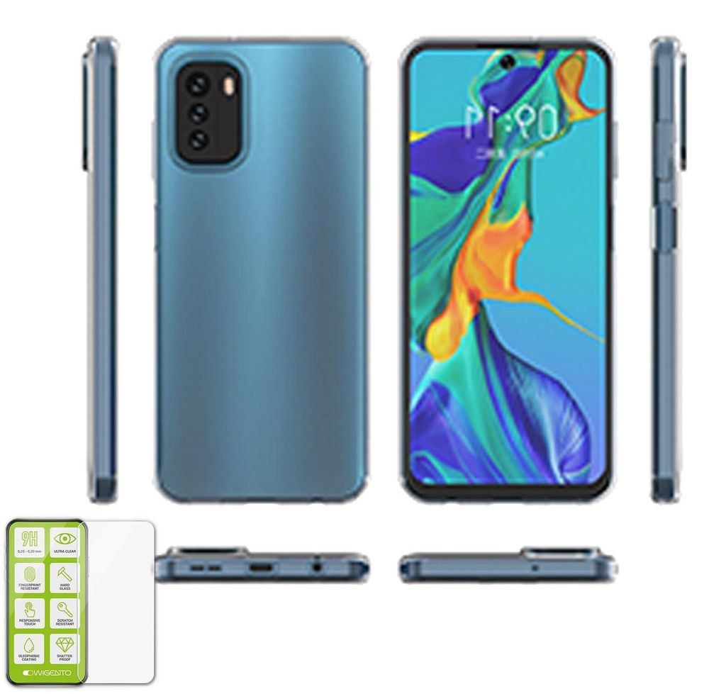 Pre Nokia G60 Silikónové puzdro + H9 Glass mobilný telefón Obrázok produktu 