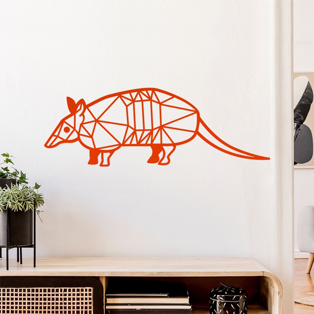 Gürteltiere Polygon Wandtattoo Wandaufkleber Wall Sticker - Dekoration, Küche, Wohnzimmer, Schlafzimmer, Badezimmer