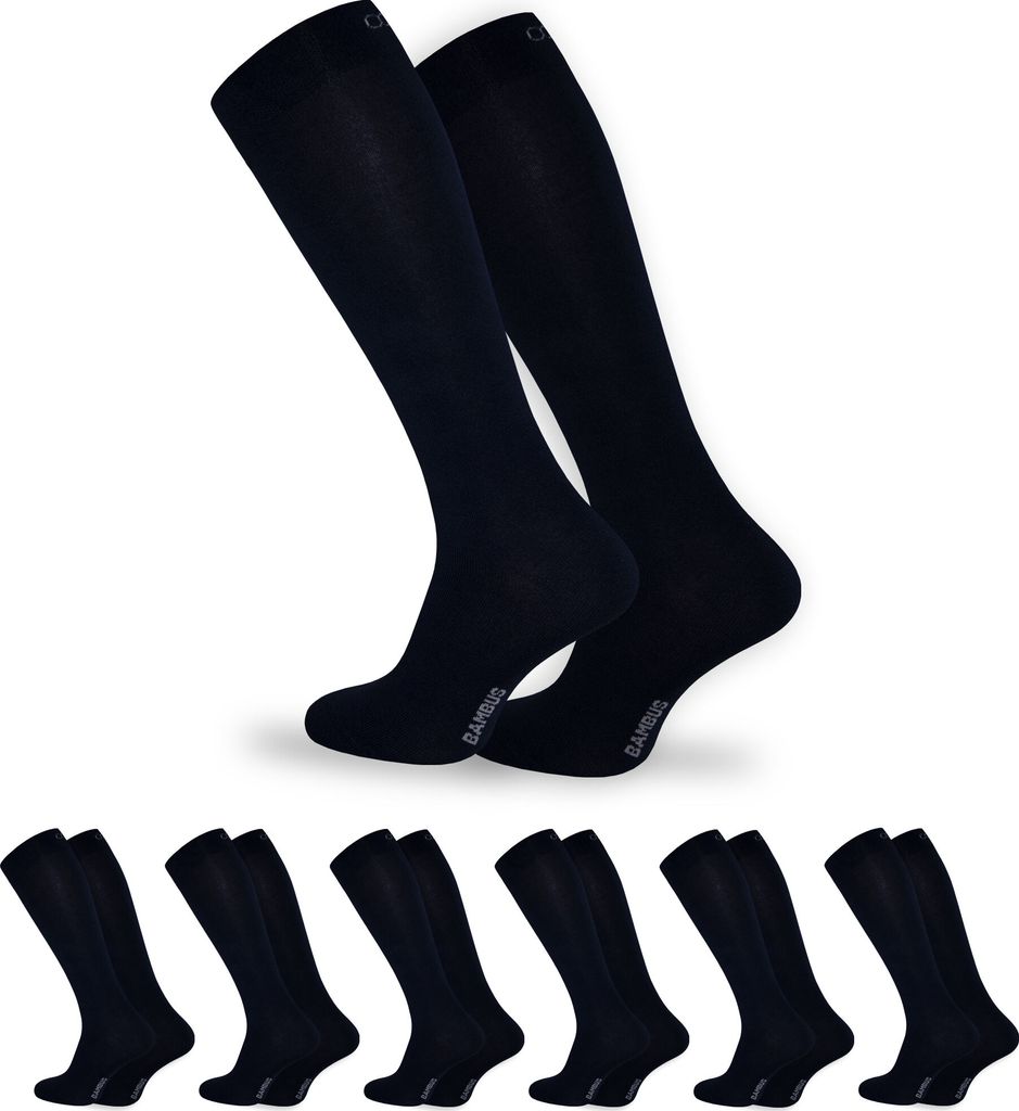 OCERA 6 Paar Bambus Kniestrümpfe (Uni) für Damen und Herren Produktbild 