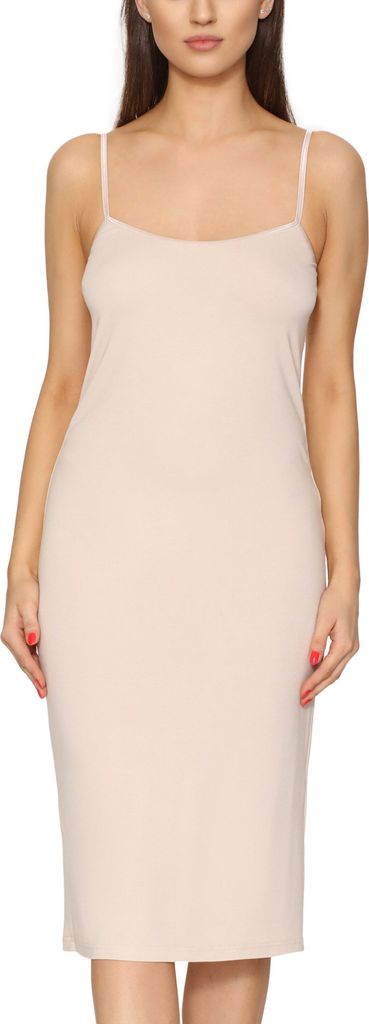 Merry Style Damen Unterkleid Unterrock verstellbare Träger MS10-402 (Beige, 4XL)