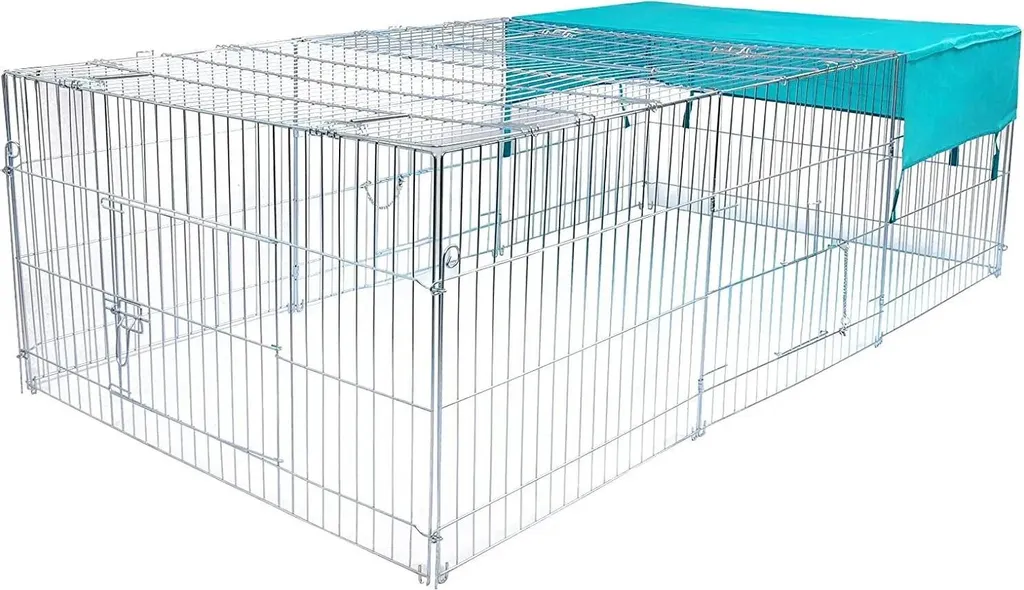 Enclos pour lapins et petits animaux 216x116x65 cm en métal extérieur