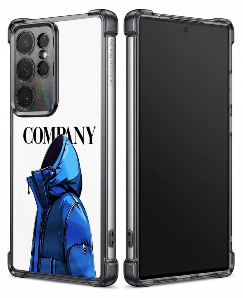 Personalisierte Hülle mit Bild für Samsung Galaxy S22+ Elektroplattiert TPU Stoßdämpfer Handyhülle mit Blauer Hoodie mit Firmenaufdruck