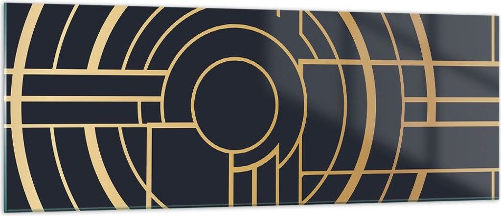 Bilder auf glas - Einteilig - Abstraktion Stück Modern - 140x50cm - Glasbilder - Wandbilder - Bilder - zum Aufhängen bereit - Wanddekoration aus ...