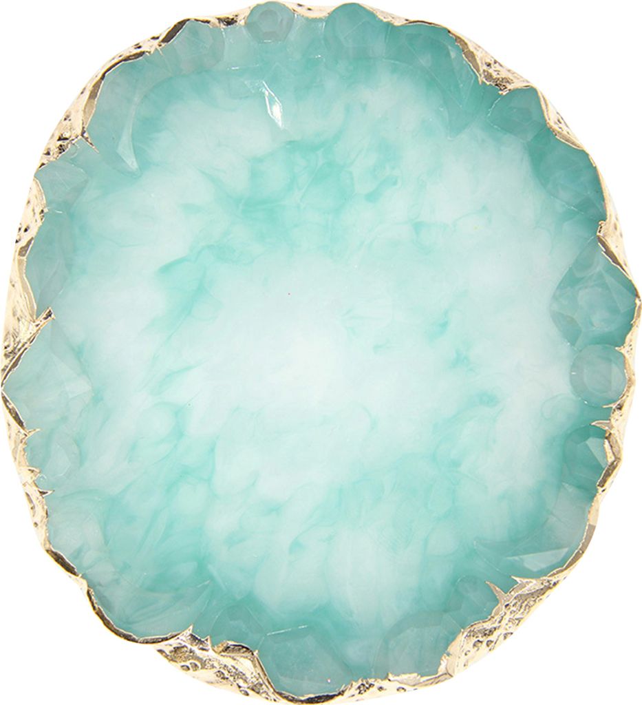 Harz Nail Art Farbpalette Acryl Ring Schmuck Halter Schale DIY Maniküre Werkzeug-Grün