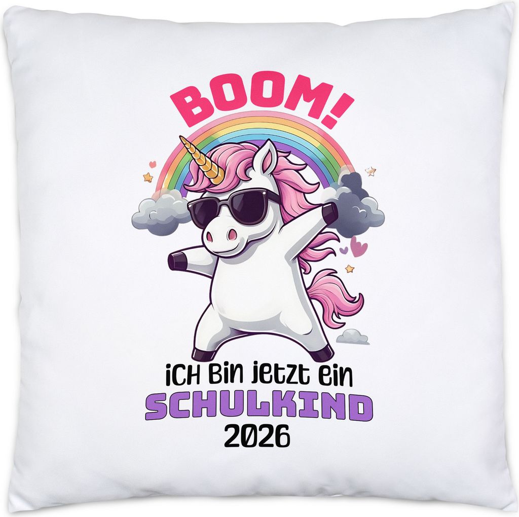 Boom Ich Bin Jetzt Ein Schulkind 2026 Kissen Geschenk Einschulung Schulstart Erstklässler Schulkind