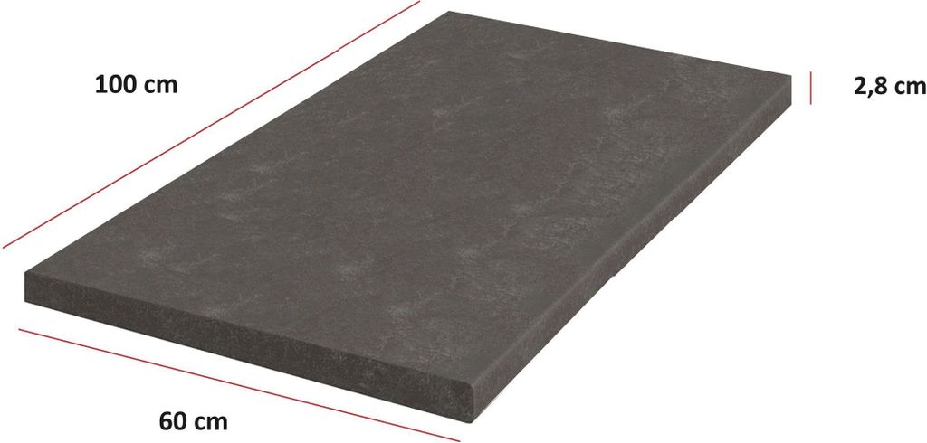Küchen Arbeitsplatte Metallic Brown 100 cm 28 mm Bianca Produktbild 