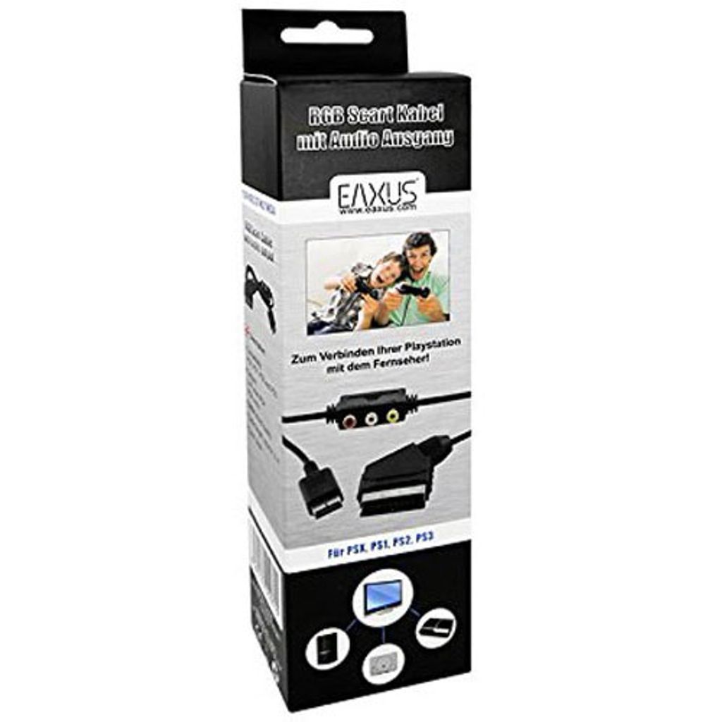 Playstation 3 - Scart Kabel - 1.8 meter - PS3 - A/V kabel, Aansluiting