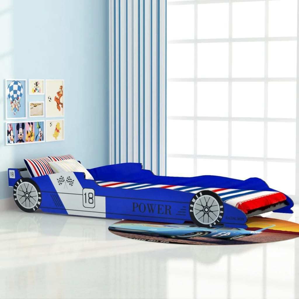 "im Angebot" Kinder Rennwagen-Bett 90x200 cm Blau - Kinderbetten CC1625