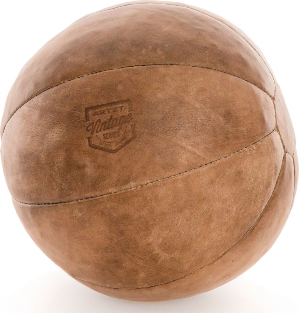 ARTZT Vintage Series Medizinball aus Leder, 5 kg
