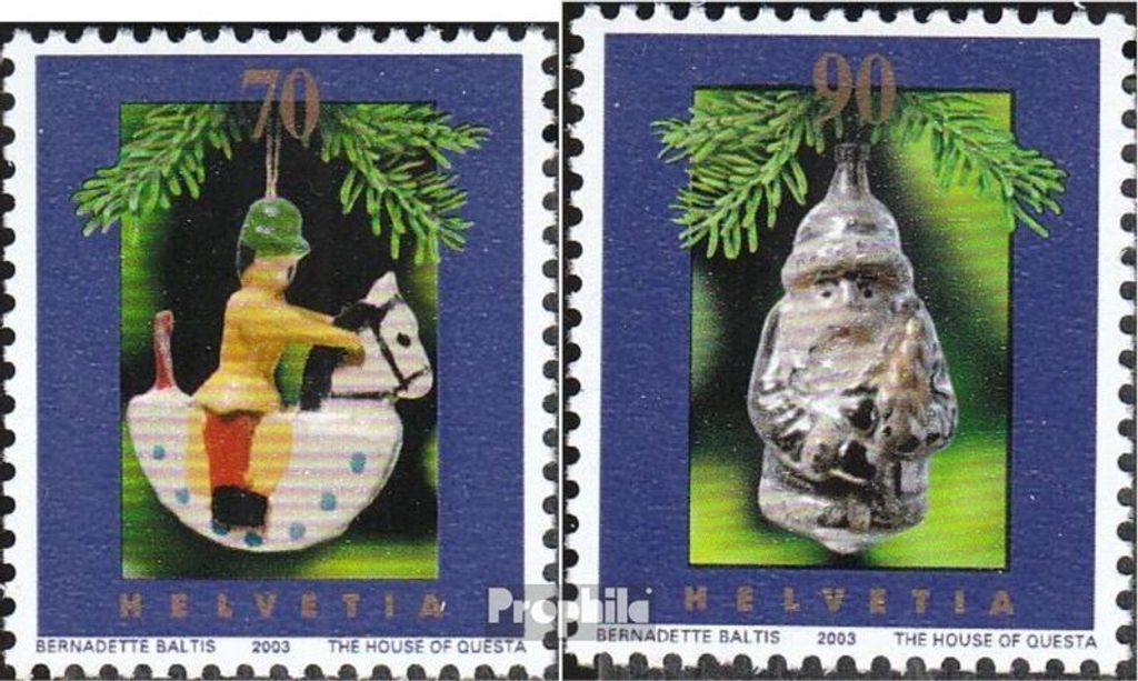 Briefmarken Schweiz 2003 Mi 1857-1858 (kompl.Ausg.) postfrisch Weihnachten