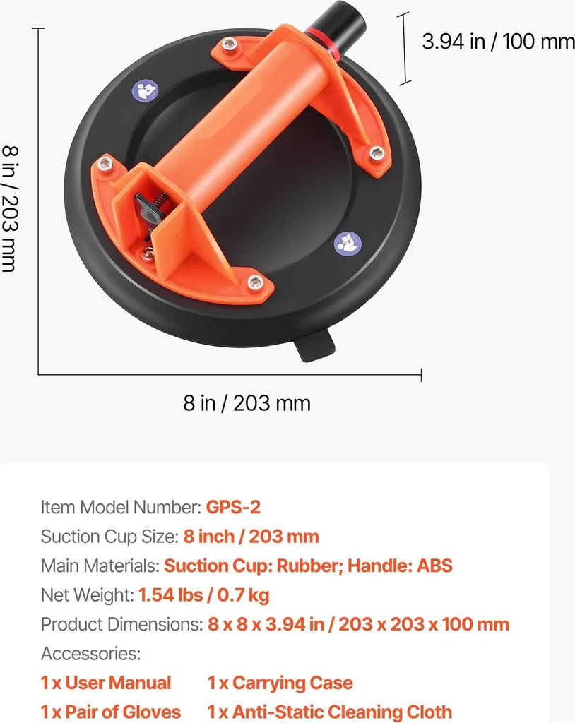 Ventouse pour granit et construction sèche robuste levage max 180 kg - 7