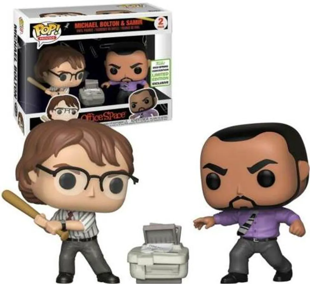 Pack Funko POP Office Space Michael Bolton Samir Figurines de Bureau