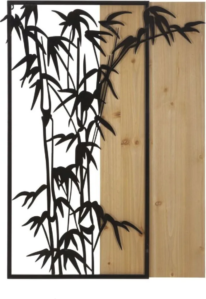 Panneau Mural Rectangulaire Bambou Mauro Ferretti 58x80 cm Bicolore - 2