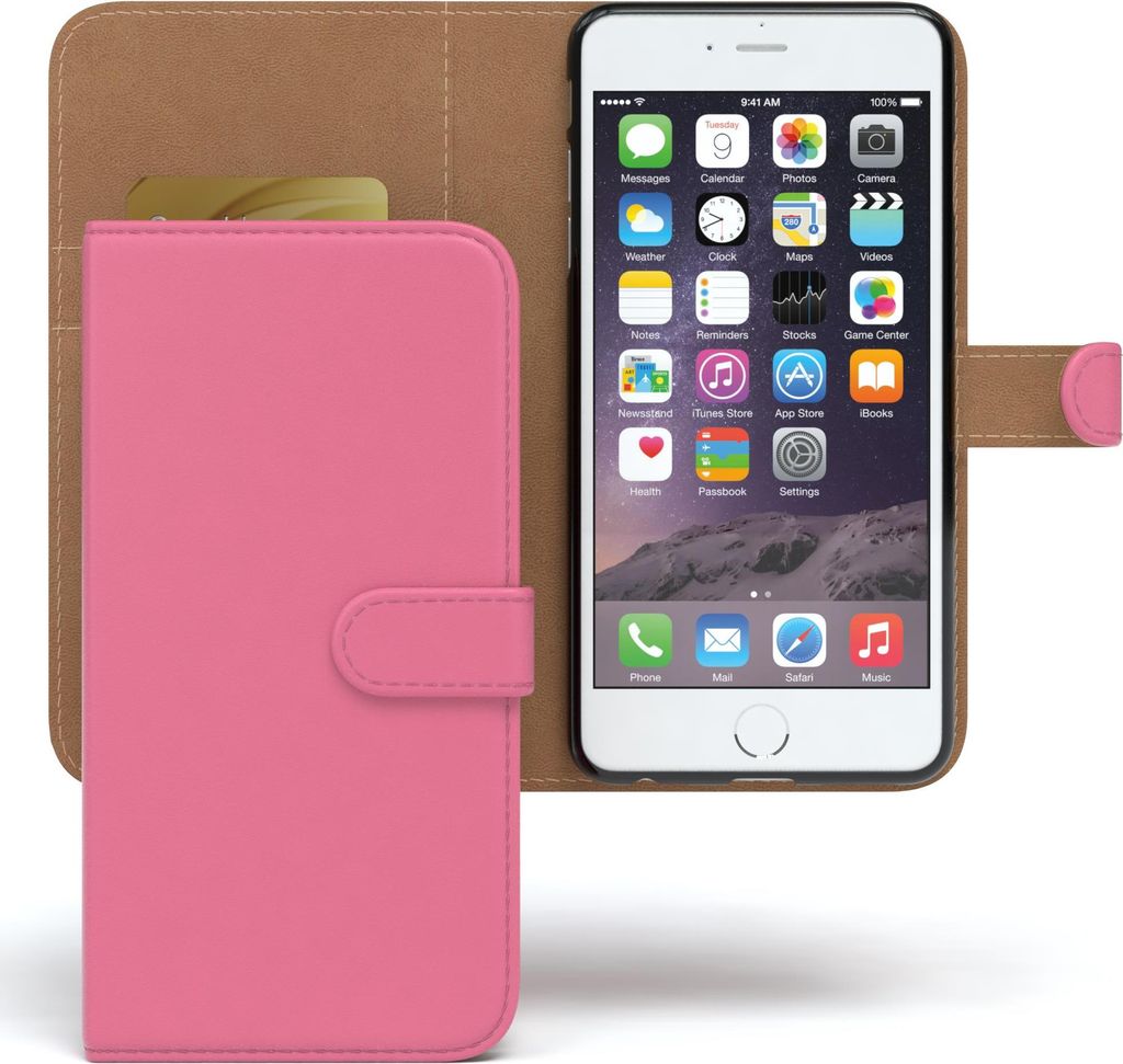 EAZY CASE Business Hülle für Apple iPhone 6 / 6S klappbar, Premium Kunstleder Handyhülle mit Kartenfach