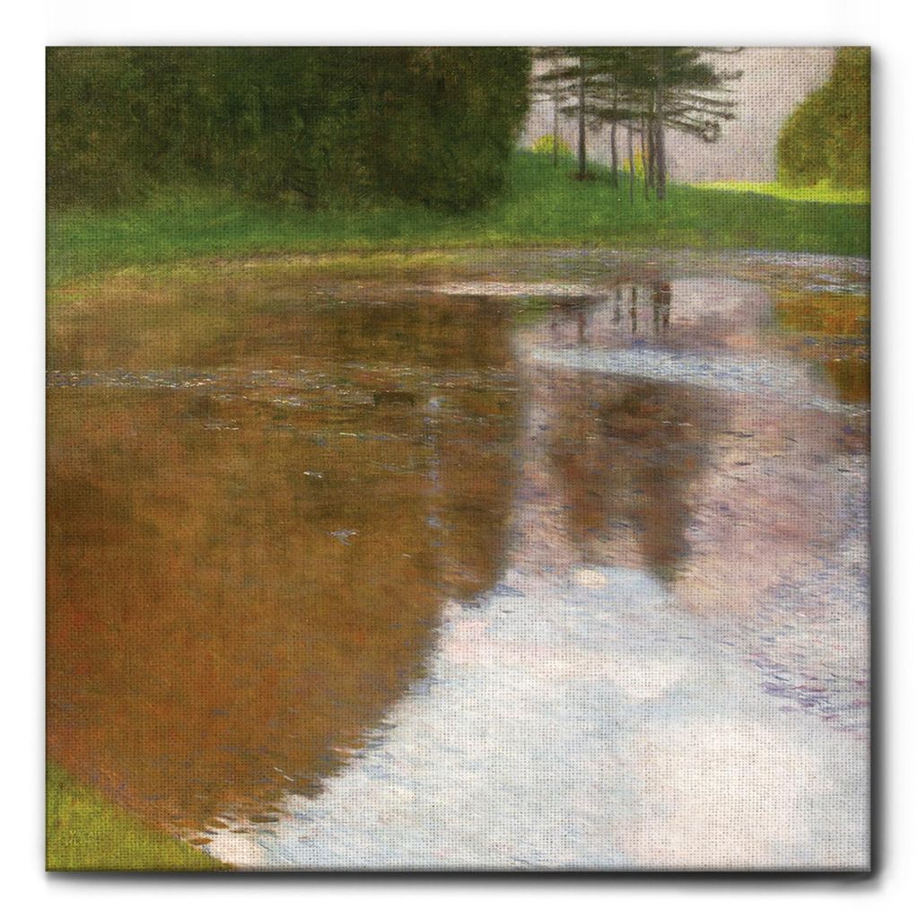 Giallobus - Eines Morgens am Teich - Gustav Klimt - 70L x 70B cm - Bild - Leinwand mit Standardrahmen