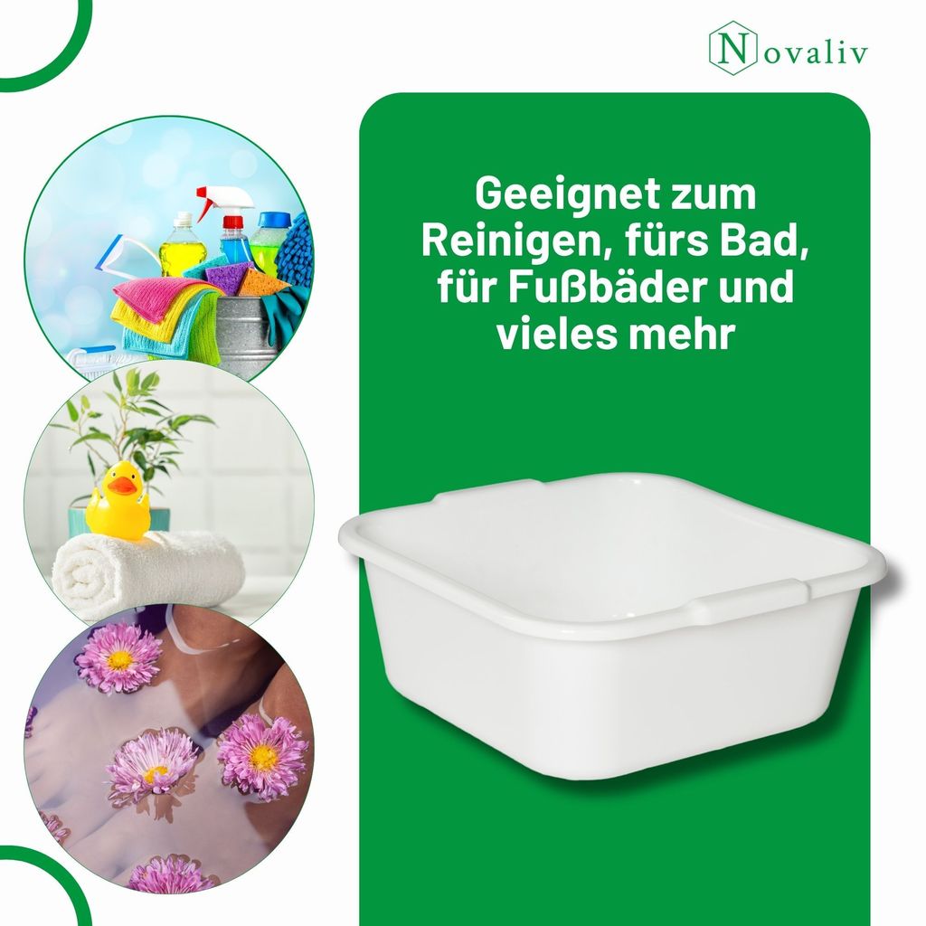 Faltbare Spülschüssel 12 L – Eckig Mit Ablauf, Grau-weiß, Für Camping, Wohnmobil & Kleine Küchen