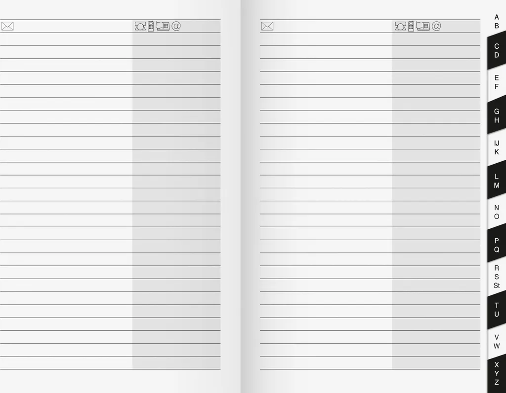 Répertoire alphabétique et calendrier de bureau 13,5 x 20 cm BRUNNEN