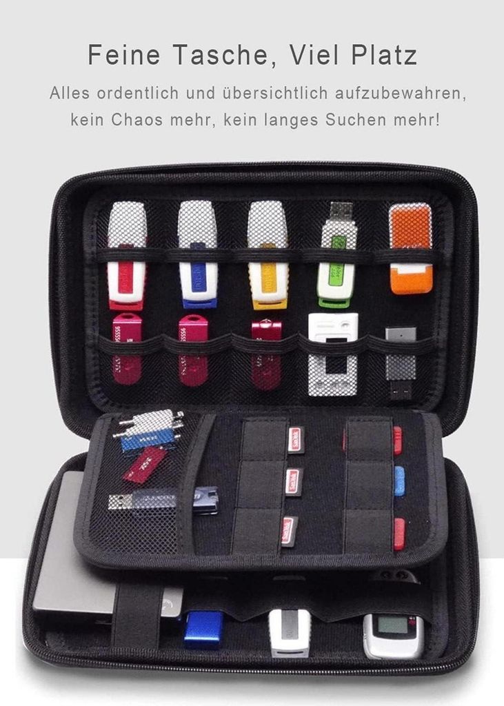 USB-Stick und SD-Karten Organizer Tasche Case Schwarz-01
