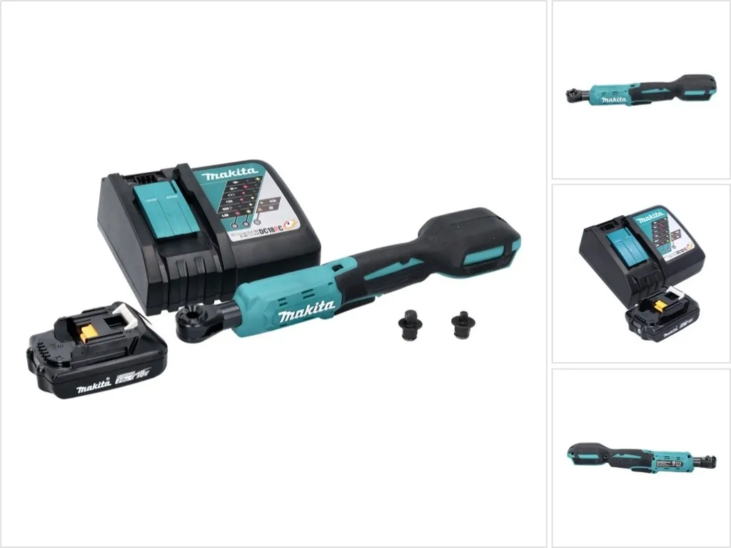 Cliquet sans fil Makita DWR180RA1 47,5 Nm 1/4" 3/8" Pack Energie 18V