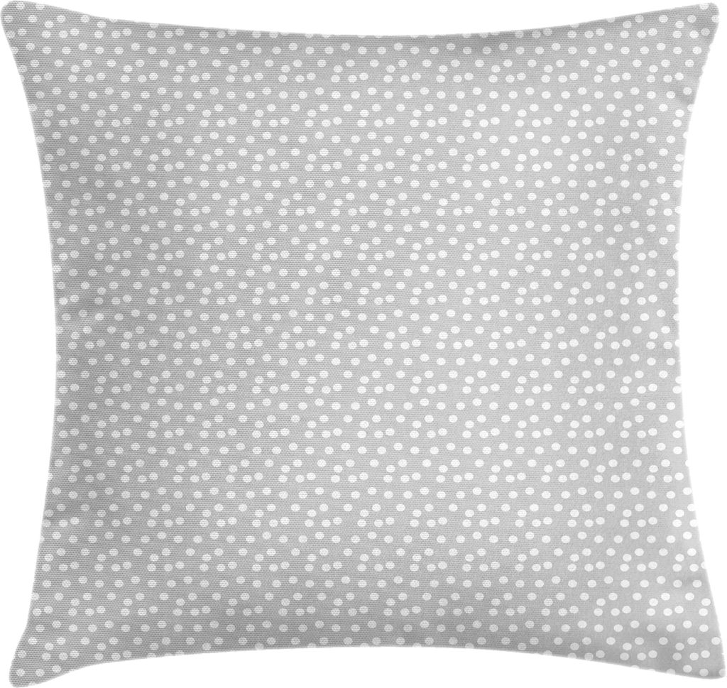 ABAKUHAUS Abstrakt Kissenbezug, Vintage-Tupfen-Muster mit wenig Runden Klassisch Geometric Designs, 40 x 40 cm, Pale Grau und Weiß