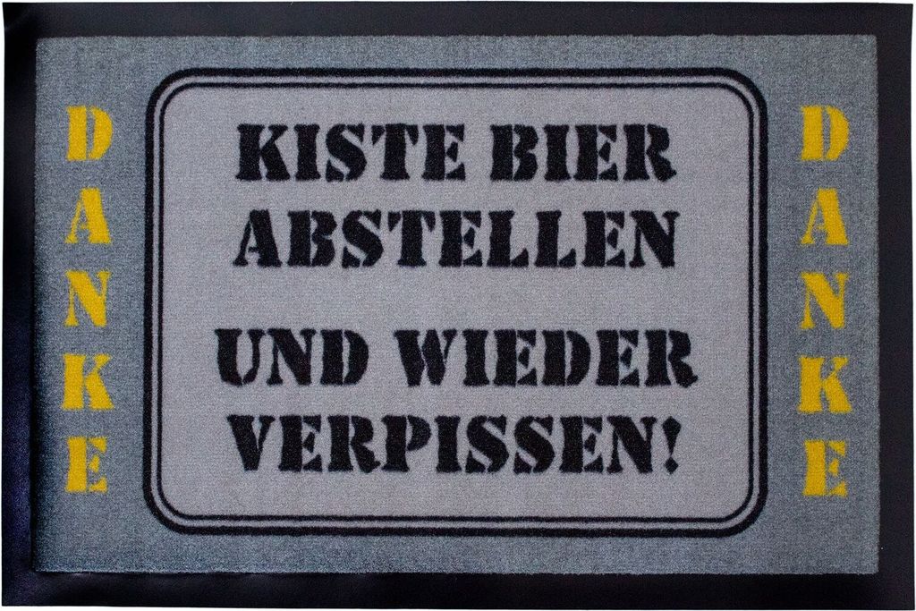 Fußmatte- Kiste Bier abstellen, Türmatte, Spruchmatte Produktbild 