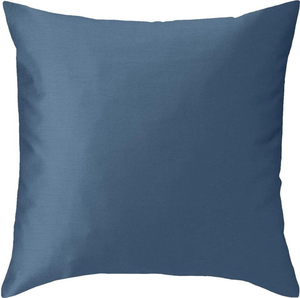 Curt Bauer Uni Mako-Satin Kissenbezug Kissenbezug einzeln 40x40 cm denim