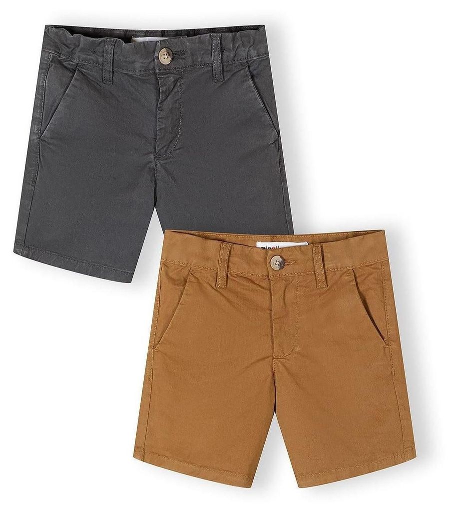 Minoti Chinoshorts Baumwolle elastisch Sand Gr. 98 für Jungen