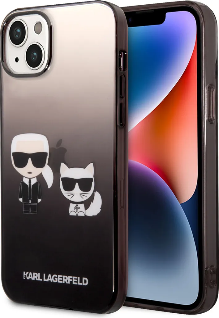 Custodia iPhone 14/15 Plus Karl Lagerfeld Ikonik Karl & Choupette Originale