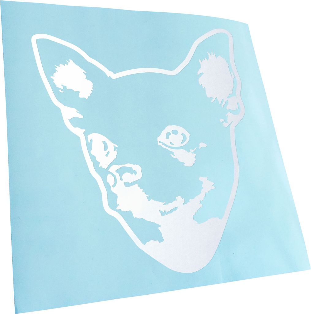 Kiwistar - Autoaufkleber - Chihuahua Hund - Gold - 24x22cm - Aufkleber für Auto, Laptop, Fahrrad, LKW, Motorrad mehrfarbig JDM Decal Racing