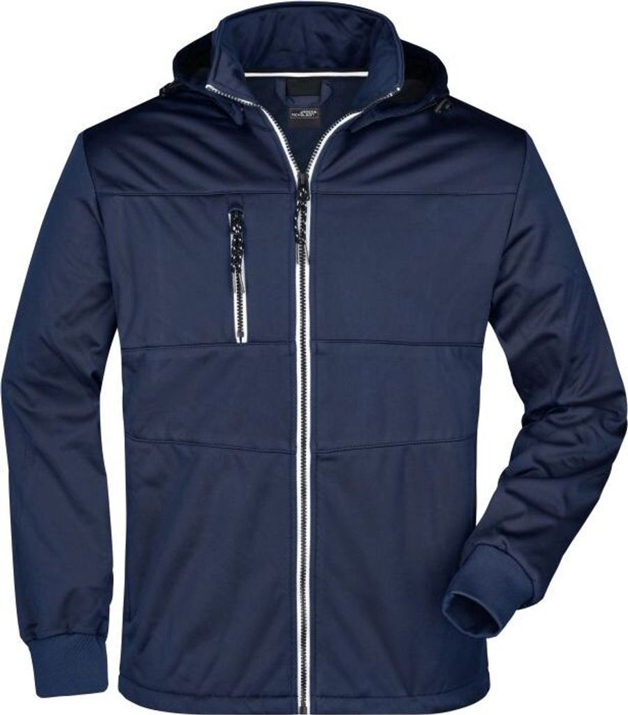 Junge Softshell Jacke mit modischen Details navy/navy/white, Gr. 3XL