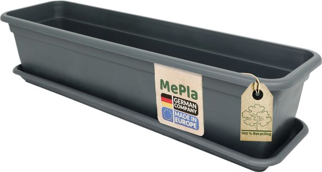 MePla - Set - Balkonkasten Balcony 100 cm + Untersetzer - Produktbild 