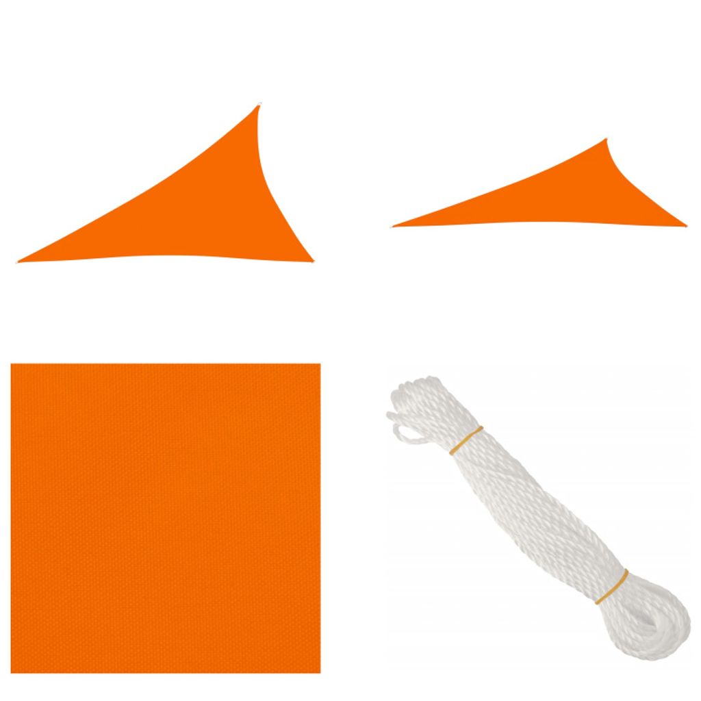 vidaXL Sonnensegel Oxford Gewebe Dreieckig 4x5x6,4 m Orange - Sonnensegel - Sonnenschutz - Windschutz - Sonnendach