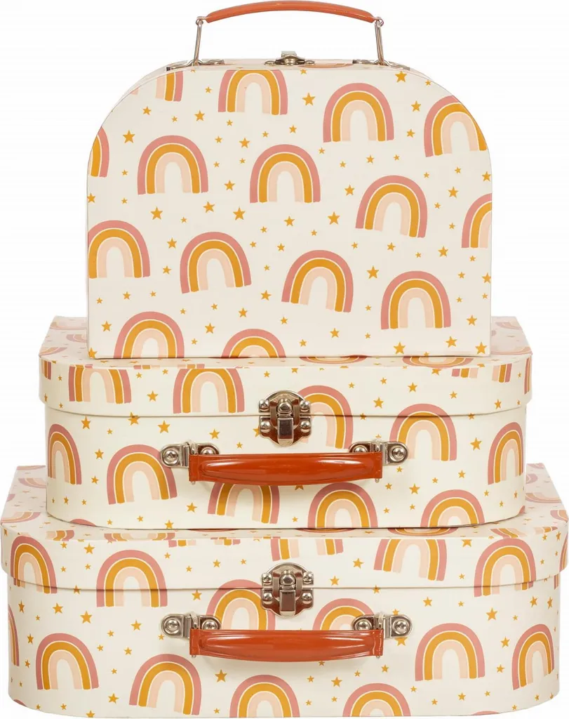 Organisez les Jouets Facilement avec le Set de 3 Valisettes Rainbow