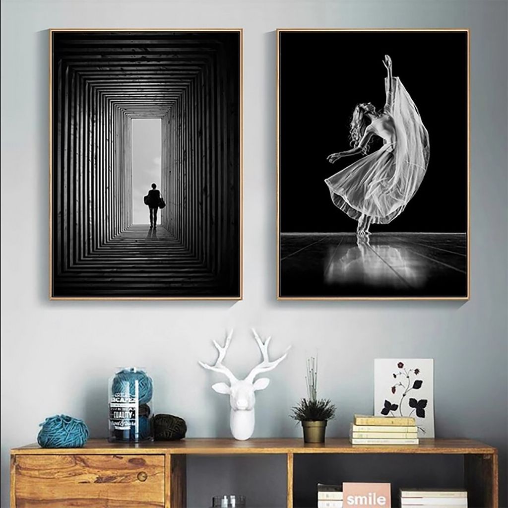 TPFLiving Kunstdruck LW-1722 (OHNE RAHMEN) Poster - Leinwand - Wandbild - Hochauflösender Giclée-Druck, langlebig und hochwertig - Baletttänzeri...