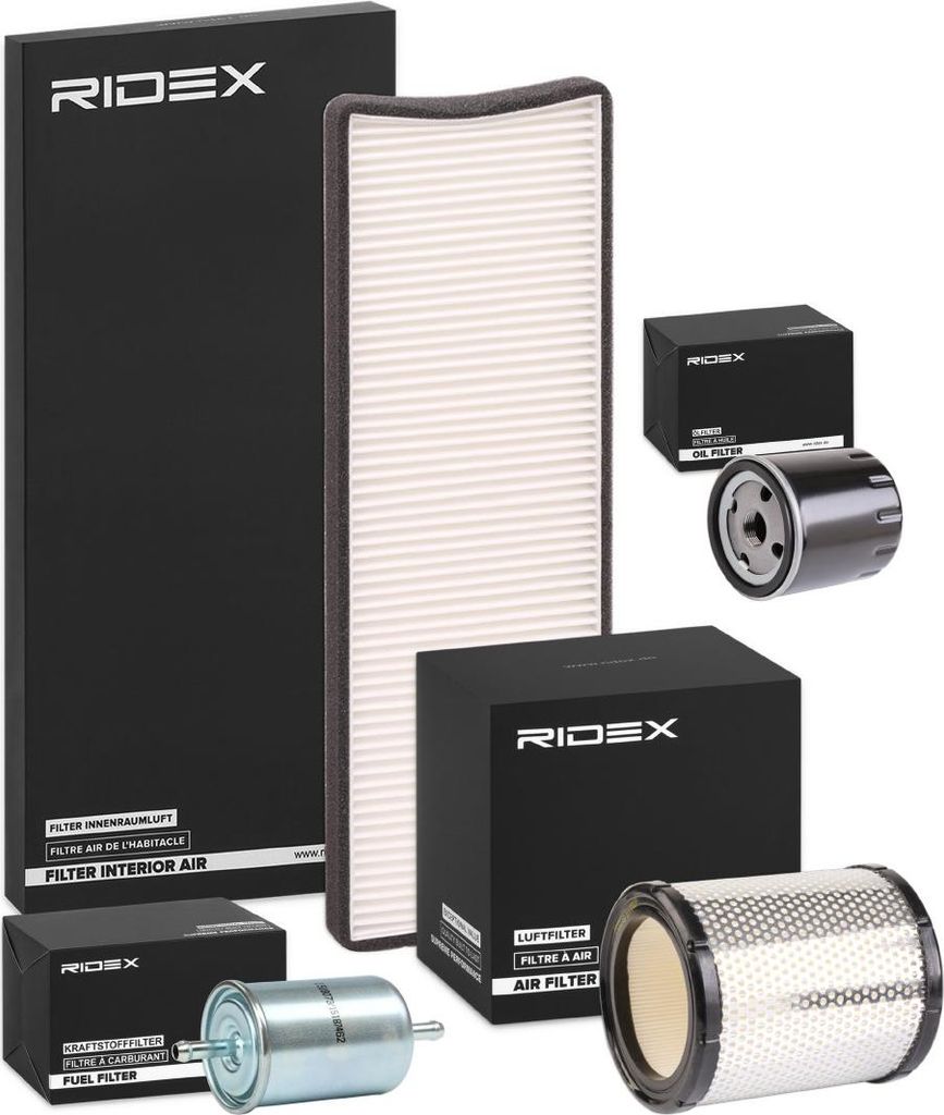 RIDEX Filterset Inspektionspaket Filtersatz passend für PEUGEOT 306 Schrägheck (7A, 7C, N3, N5) 306 Cabriolet (7D, N3, N5) 306 Break (7E, N3, N5)...